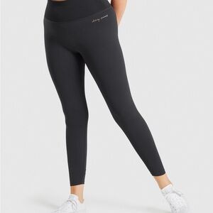 Gymshark Whitney Rib Waist Leggings - Black